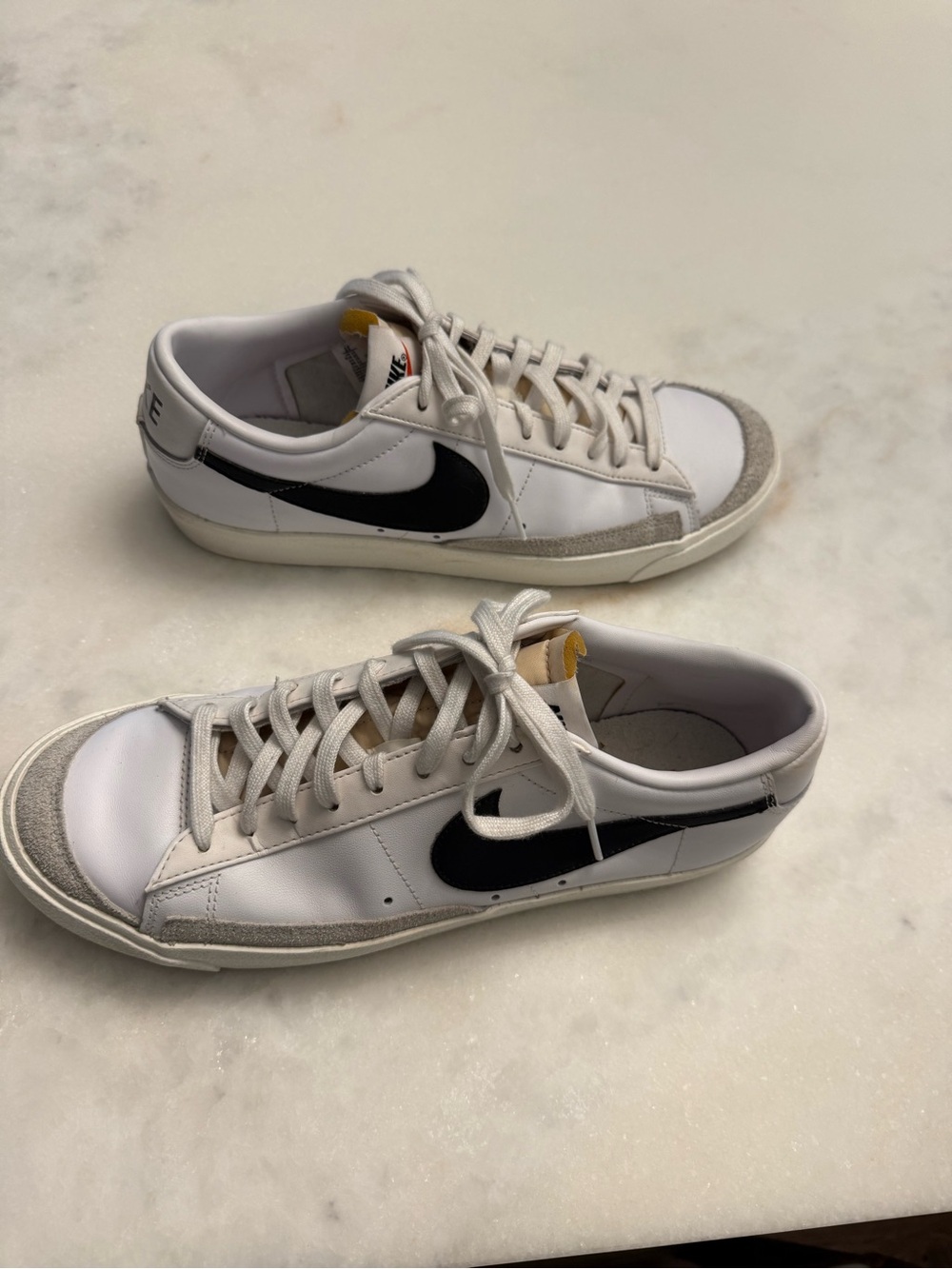 Nike Blazer 77 White Sneakers with Black Swoosh, size 11